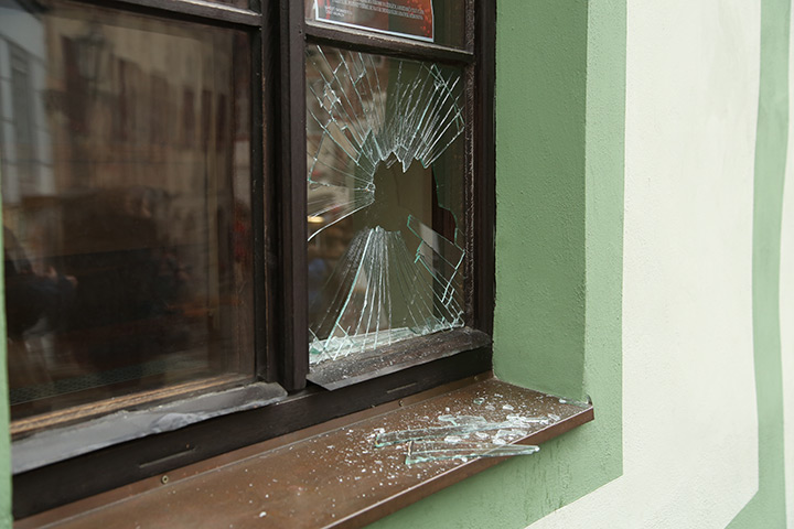 A2B Glass are able to board up broken windows while they are being repaired in Beeston.